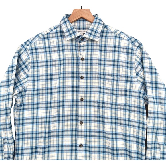 Peter Millar Other - Peter Millar Shirt Mens M Blue Plaid Gator Creek Flannel Preppy Classic